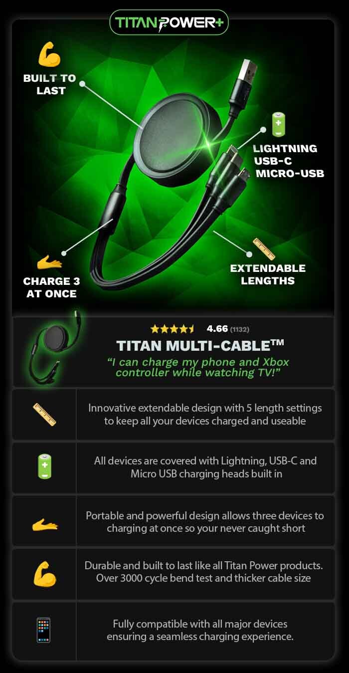 Titan 3-in-1 Multi Cable