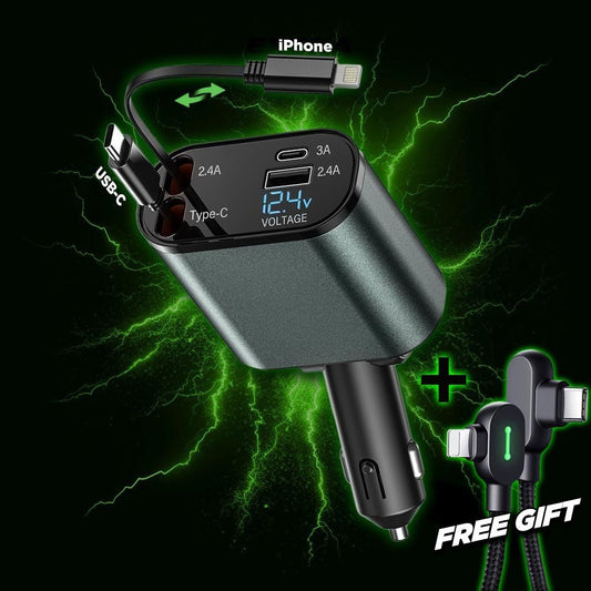 4-in-1 Retractable Car Charger™